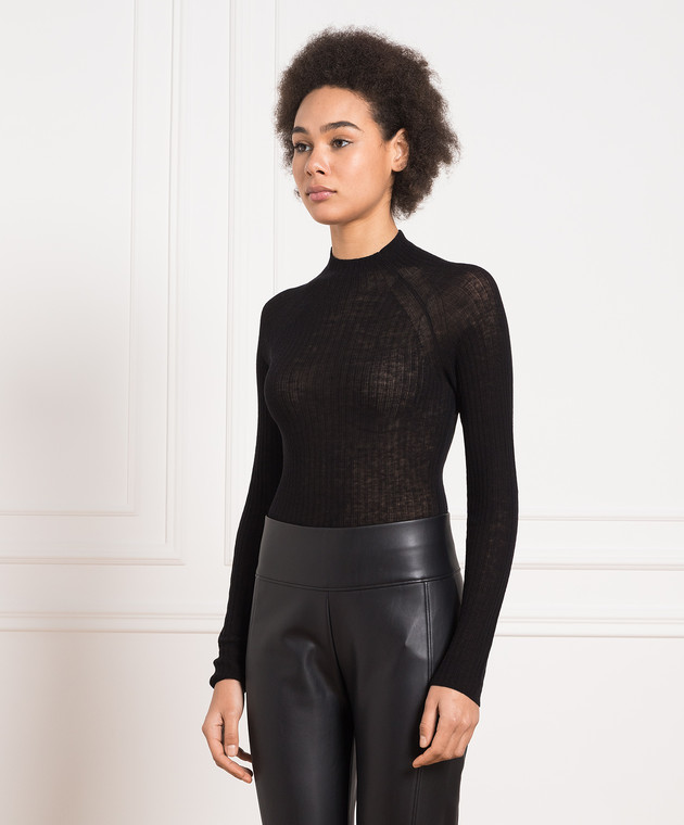Wolford - Black AIR WOOL ribbed wool jumper 52935 - buy with Sweden  delivery at Symbol