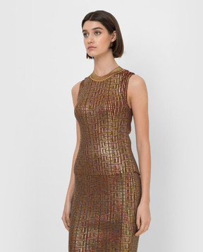 Balmain Топ з ефектом металік XF1AG007KB29