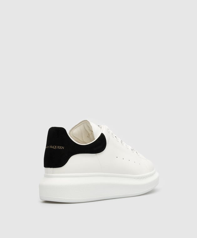 Alexander McQueen Oversized white leather sneakers with logo 553770WHGP7 image 3