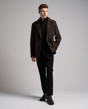 Loro Piana Коричневый пиджак из кашемира и шерсти FAN3951