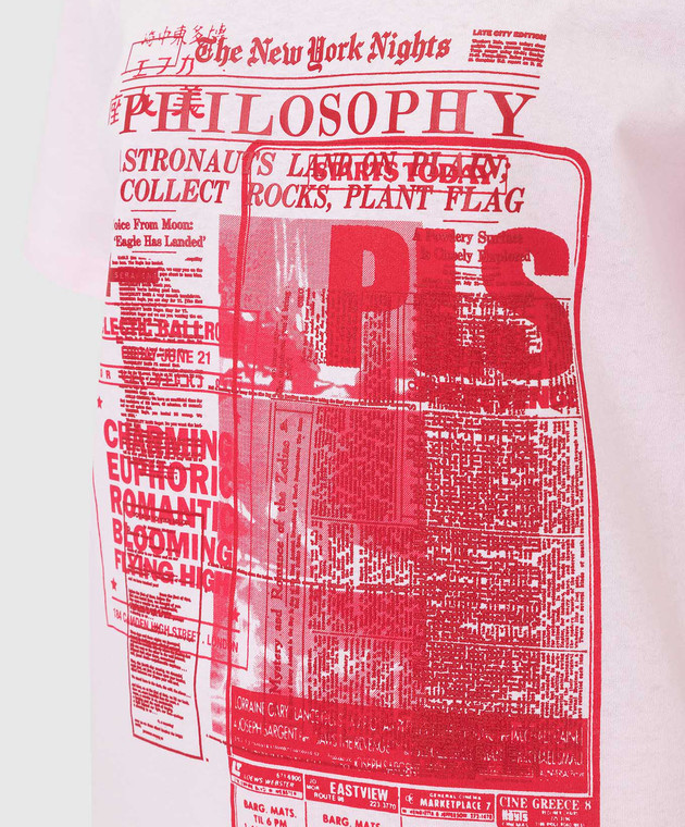 Philosophy di Lorenzo Serafini Рожева футболка з принтом V0705744 зображення 5