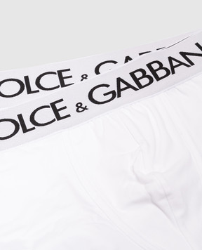 Dolce&Gabbana Набір білих трусів-боксерів з візерунком логотипа M9D70JONN97