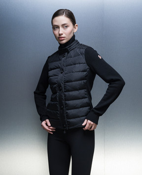 Moncler Grenoble Чорна комбінована куртка 9B00012A9462
