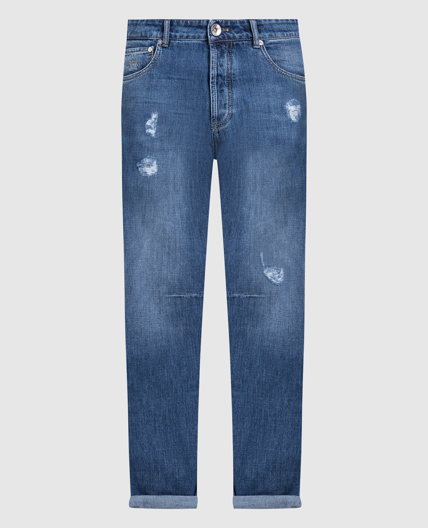 Blue jeans with holes