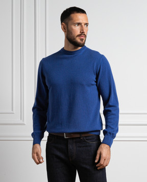 Cashmere&Whiskey Синий джемпер из кашемира 352N
