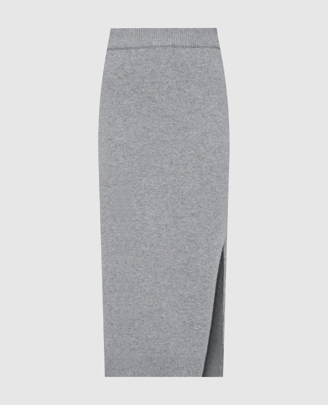 Gray skirt with a slit