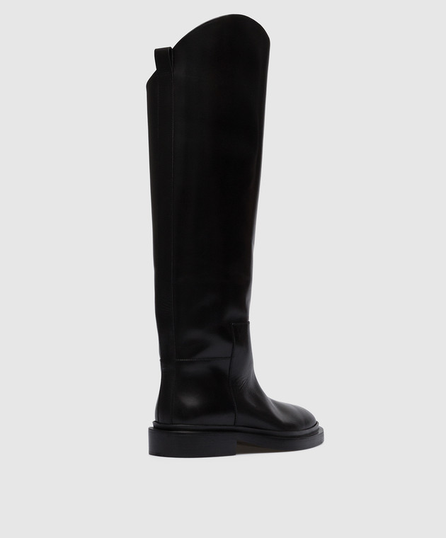 Jil Sander Чорні шкіряні чоботи-рідінги J15WW0020PS361 зображення 3
