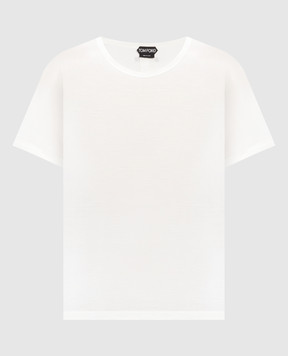 Tom Ford Біла футболка із шовку TSJ383FAX835