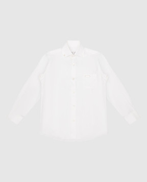 Stefano Ricci Дитяча біла сорочка в геометричний візерунок YC003188HJ1700