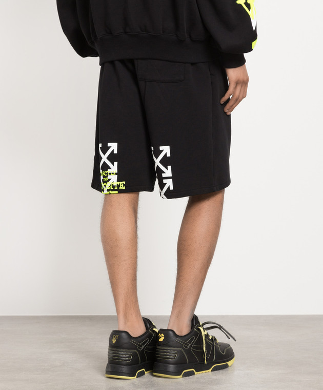 Off-White Черные шорты с логотипом OMCI013S23FLE002 изображение 4