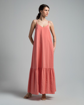 Peserico Розовое платье с цепочкой мониль S0202001509