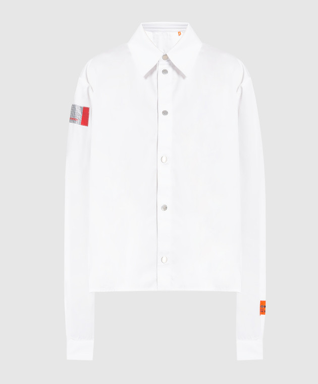 Heron Preston Біла сорочка з брендованими нашивками HWGA022F22FAB003