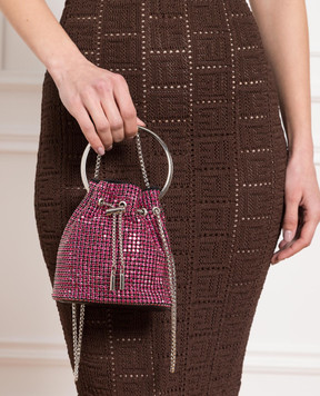 Marina Fossati Рожева сумка-кісет Melanie з кристалами BAG3