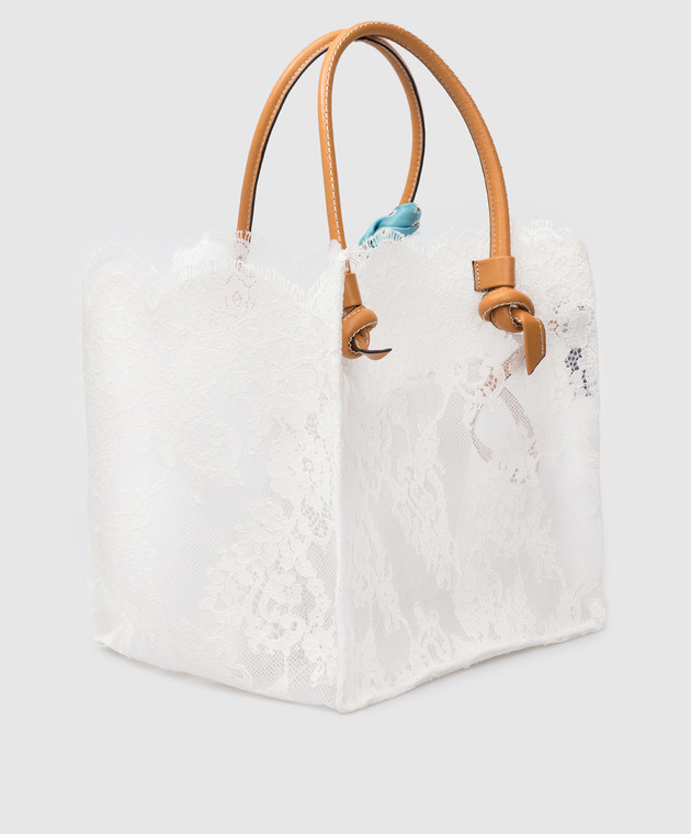 Ermanno Scervino Ажурна сумка-шоппер LoveLace з емблемою D403S382PZZ зображення 3
