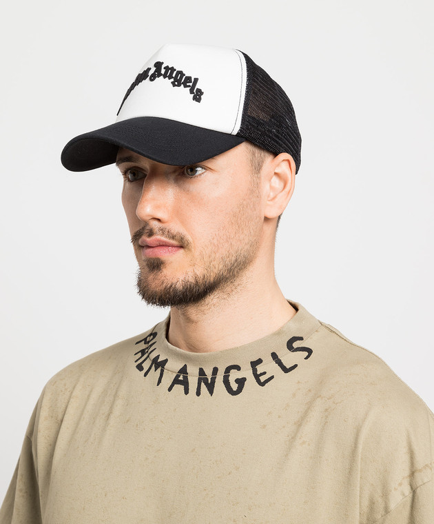 Palm Angels Черная кепка с фактурным логотипом PMLB068S23FAB001 изображение 2
