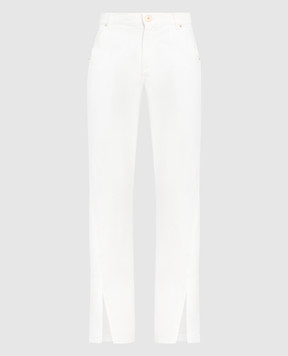 Balmain Белые джинсы с логотипом AF0ML061DB69