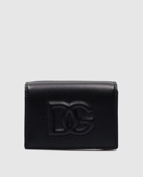 Dolce&Gabbana Чорне шкіряне портмоне DG LOGO BI3276AG081