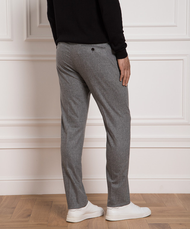 MooRER Gray wool and cashmere trousers ANTONFSR image 4