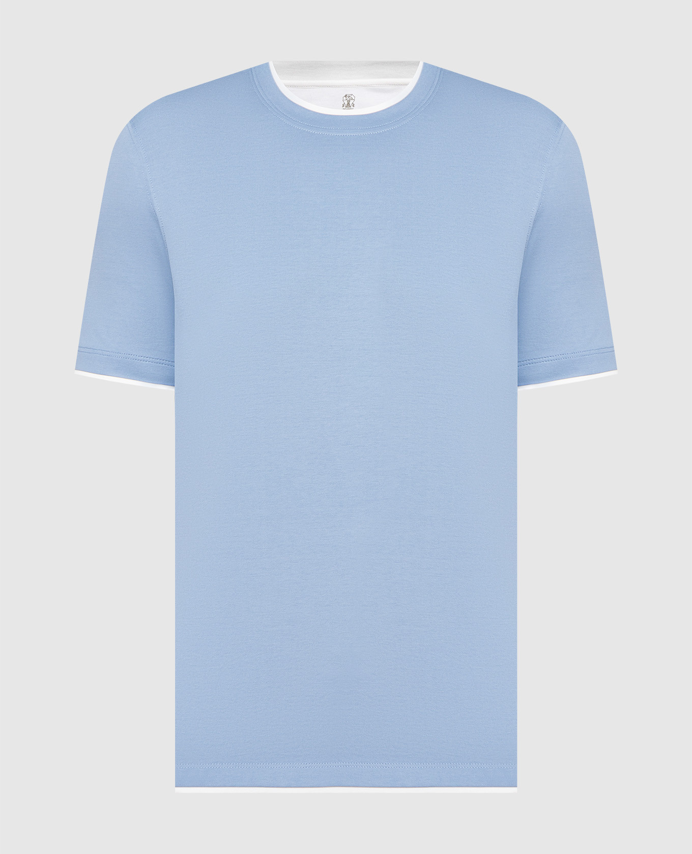 Голубая футболка с эффектом наложения слоев
