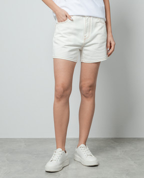 Off-White Білі джинсові шорти з патчем логотипа OWYC015S24DEN002
