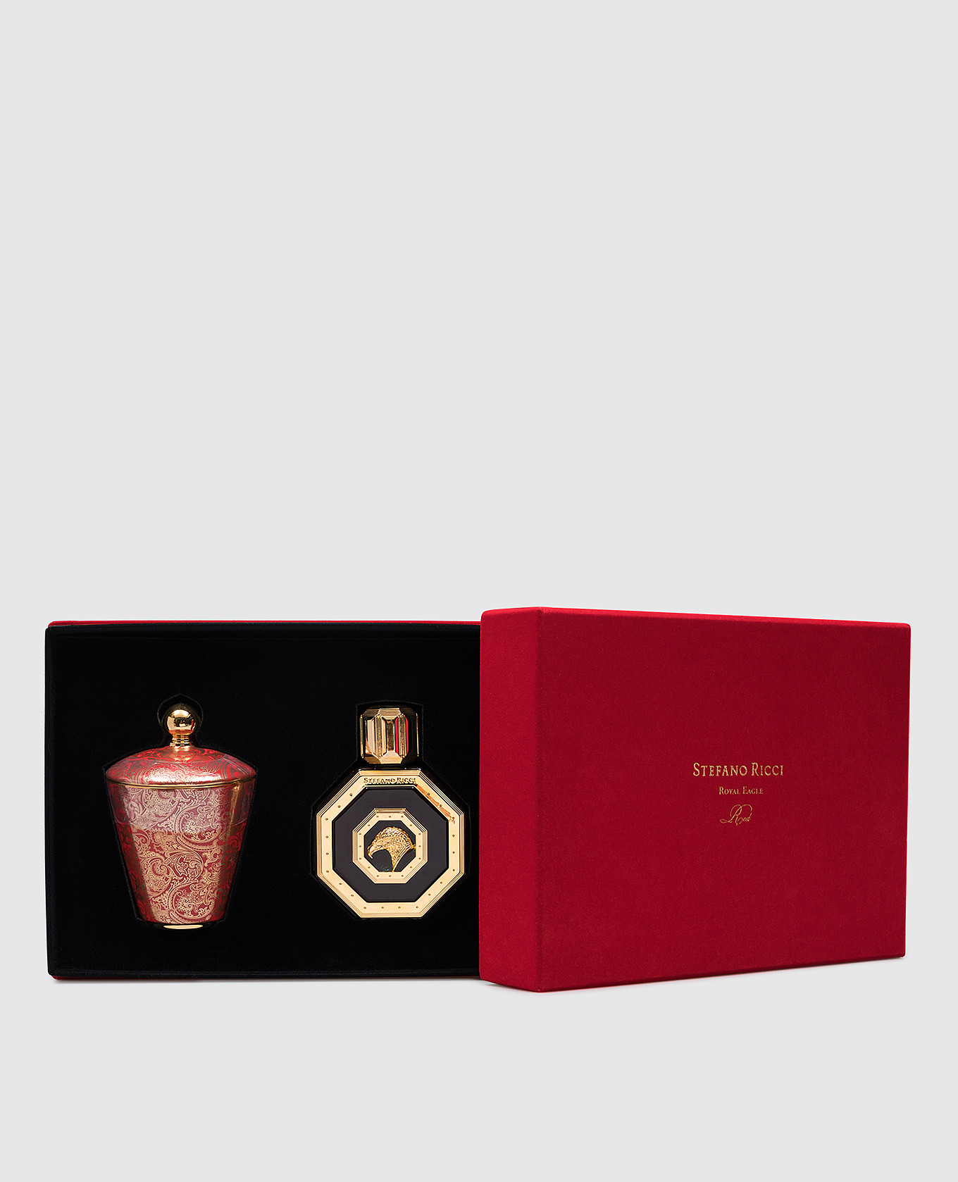 

Подарочный набор из духов Royal Eagle Red 100 мл и ароматизированной свечи Red Fine Paisley, Красный, Стиль и подарки