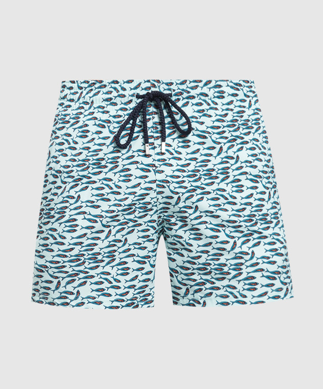 Vilebrequin Blue Gulf Stream print swim shorts MSOU3F30