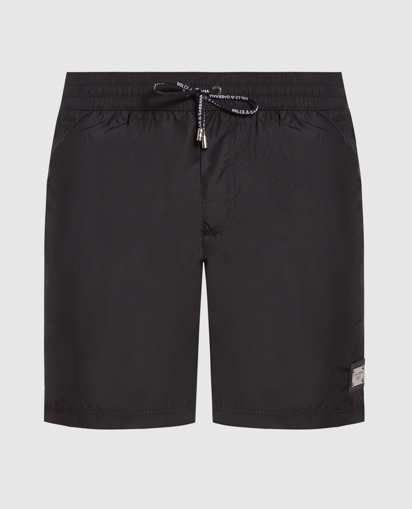 

Черные шорты для плавания с логотип патч, Черный, Плавательные шорты