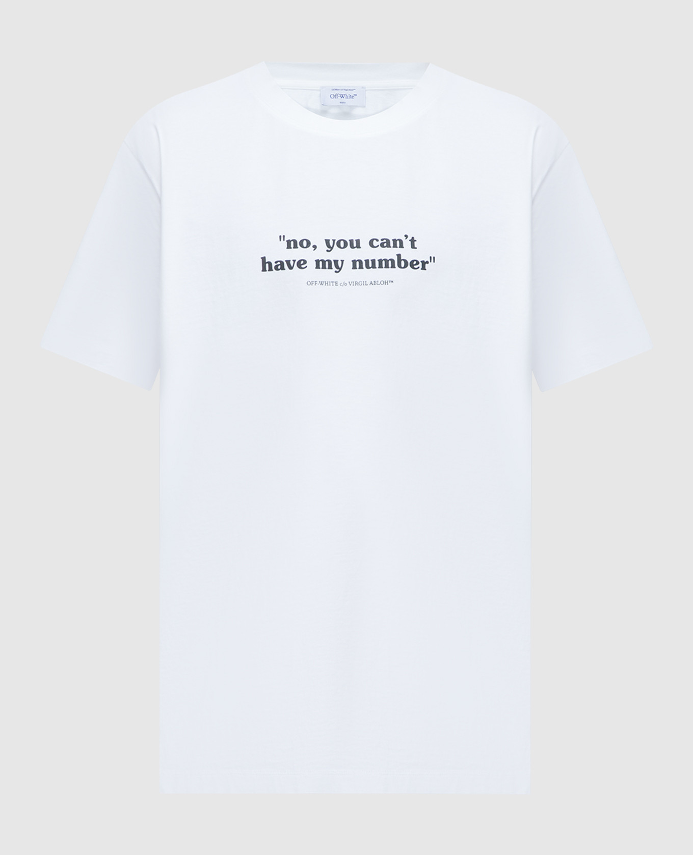 White t-shirt with a quote print