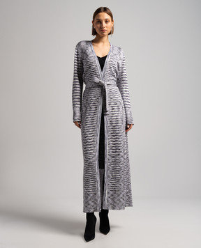 Missoni Білий кардиган у смужку з паєтками DS23WM2IBK030L