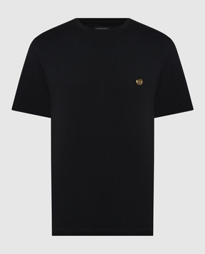 Stefano Ricci Черная футболка с логотипом MNH2401980