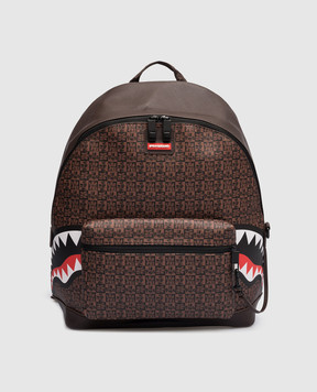 Sprayground Children's brown backpack Chateau frenzy sharks with print 910B4960NSZ