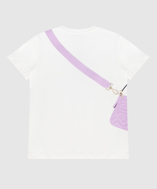 Fendi Children's white t-shirt with print JFI2427AJ57 image 2