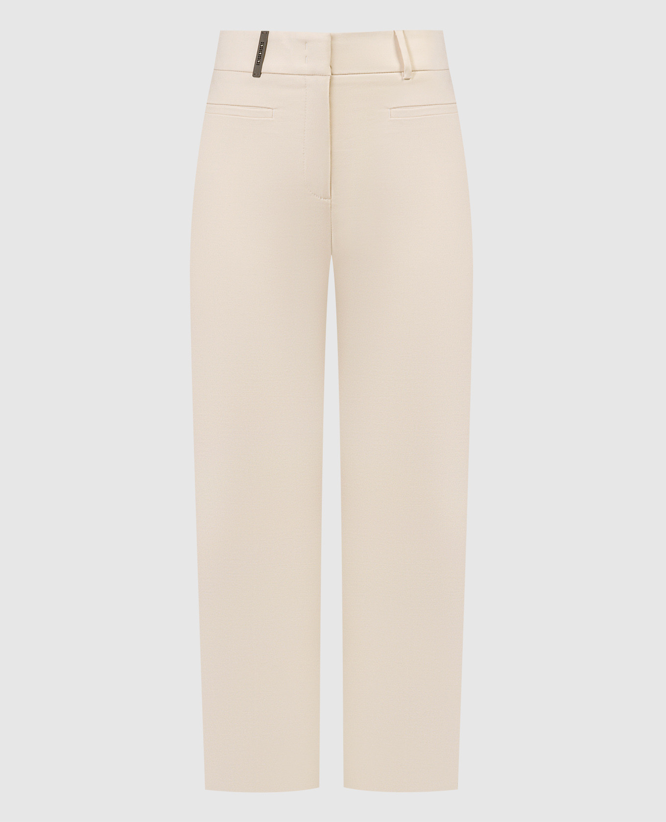 Beige pants with a patch
