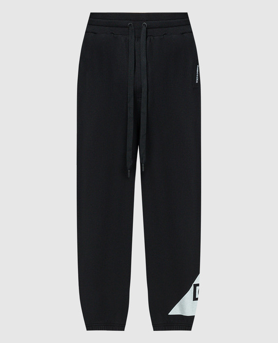 Black joggers with contrasting DG logo print
