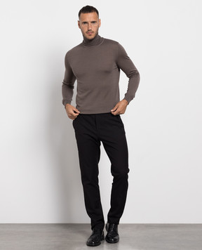 Cashmere&Whiskey Коричневый гольф из шерсти, шелка и кашемира. MU8571318410R