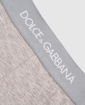 Dolce&Gabbana Дитячий набір сірих трусиків-хіпсів з логотипом L4J701G7OCT