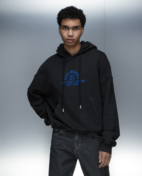 Off-White Серые худи с принтом логотипа OMBB118S24FLE004