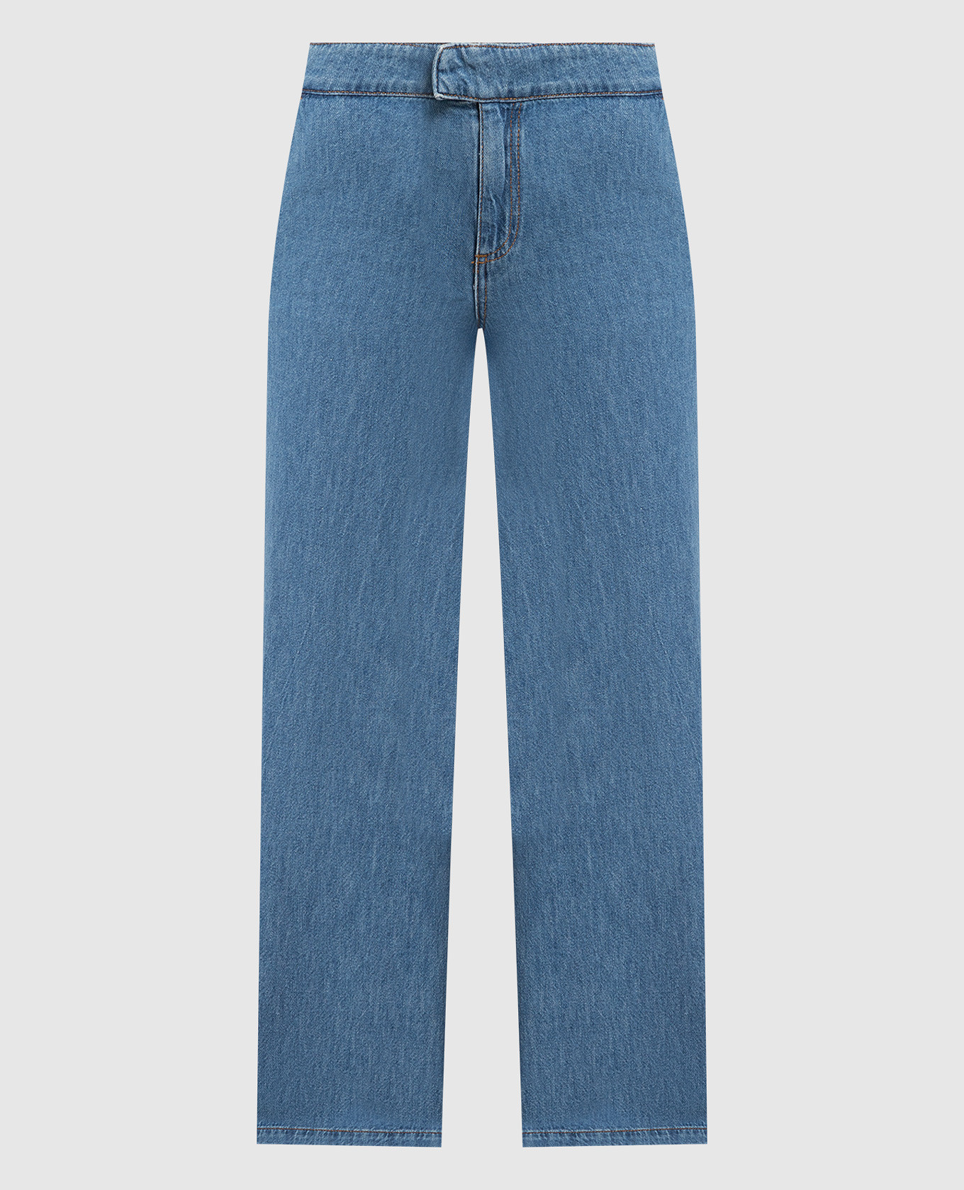 

Синие джинсы с логотипом Oval T, Синий, Широкие джинсы