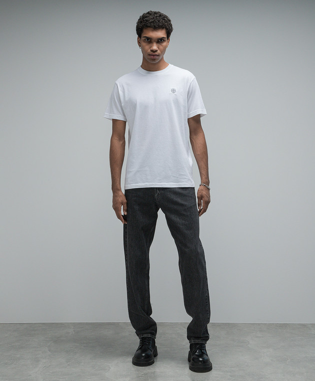 Stone Island White t-shirt with logo patch 791523757 image 2