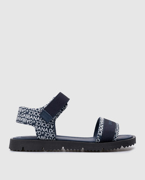 Dolce&Gabbana Дитячі сині комбіновані сандалі з логотипом DA5207AX1822836