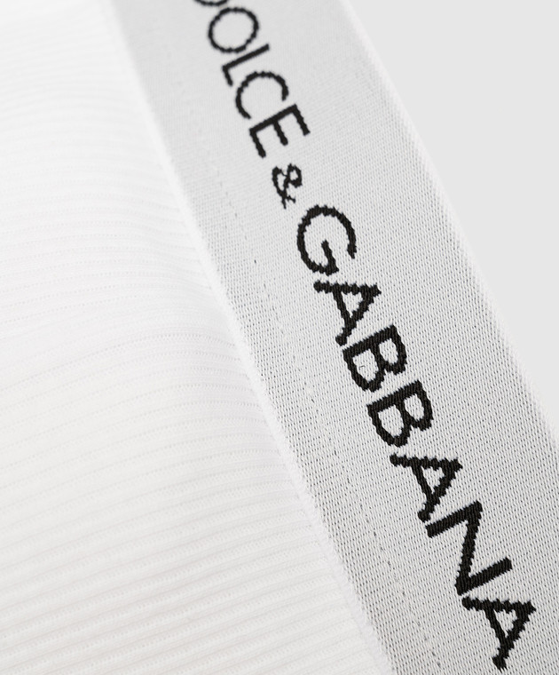 Dolce&Gabbana White ribbed boxer briefs with logo M4C13JONN96 image 3