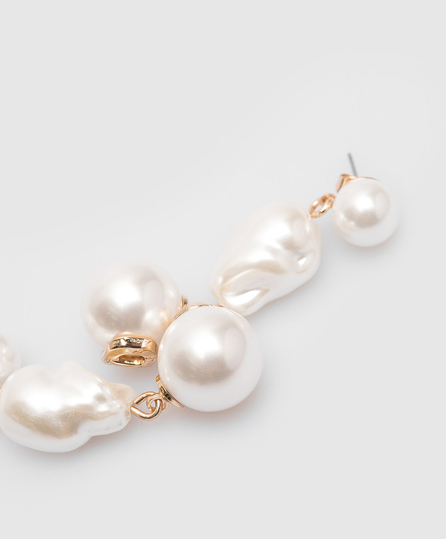 Twinset Белые серьги с бусинами с логотипом 232TA4061 изображение 4