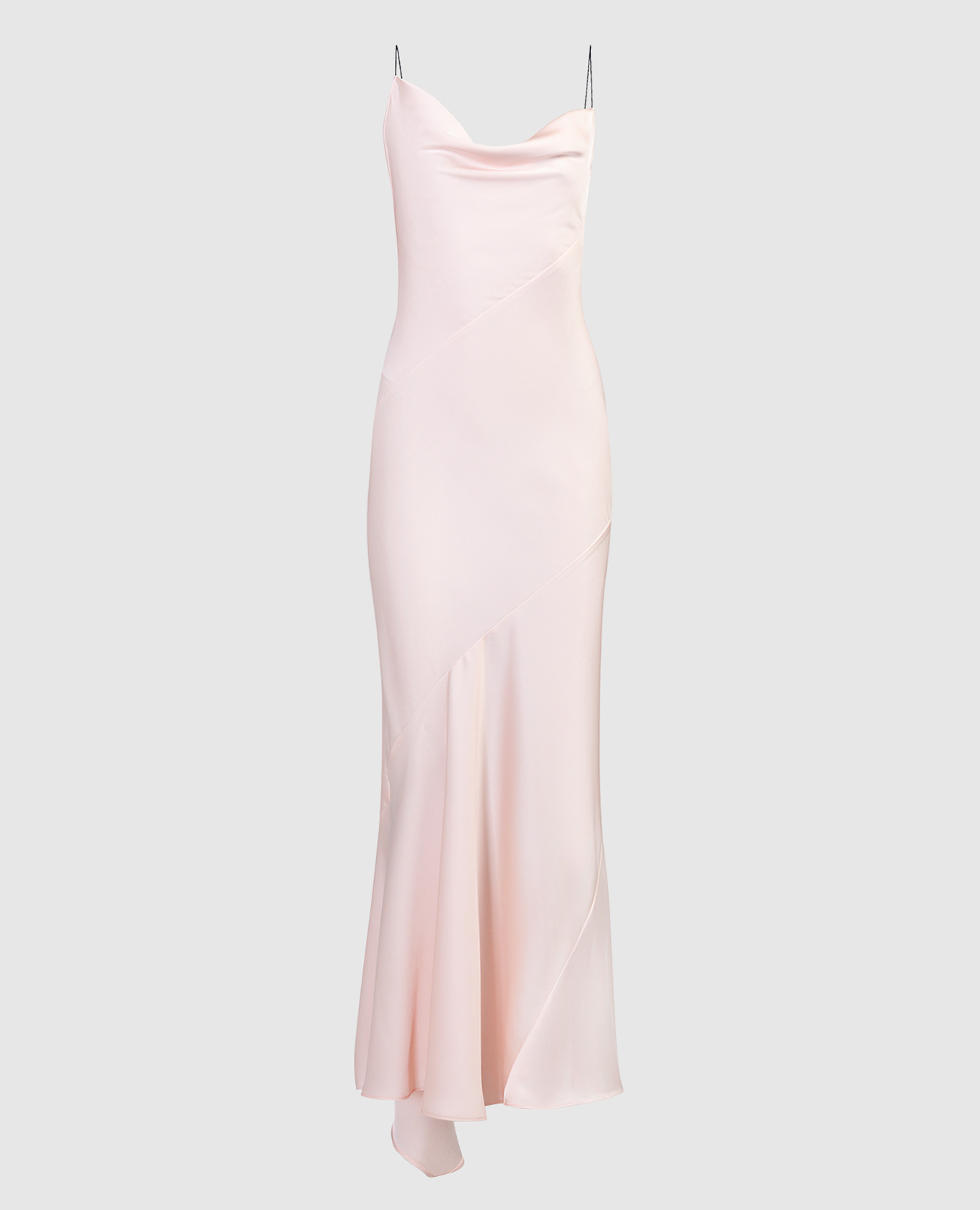 Розовое платье макси с открытой спиной