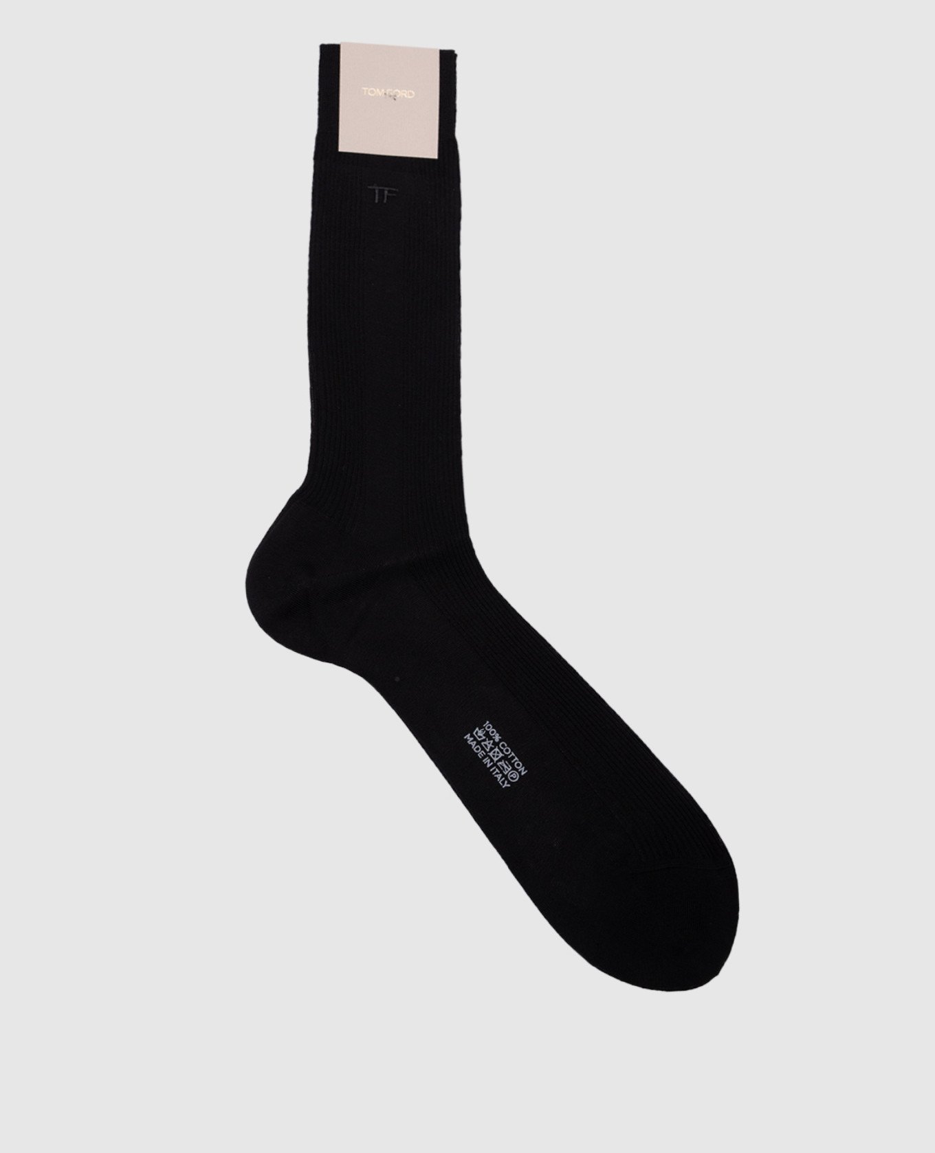 Черные носки с вышивкой монограммы логотипа