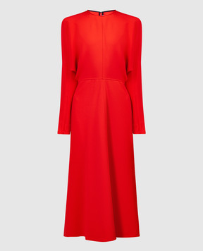 Victoria Beckham Красное платье миди 1124WDR005231A