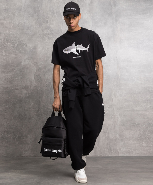 Palm Angels Shark T-shirt in black - Palm Angels® Official