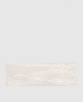 Peserico Белая повязка для волос у пайетки E36143C009836