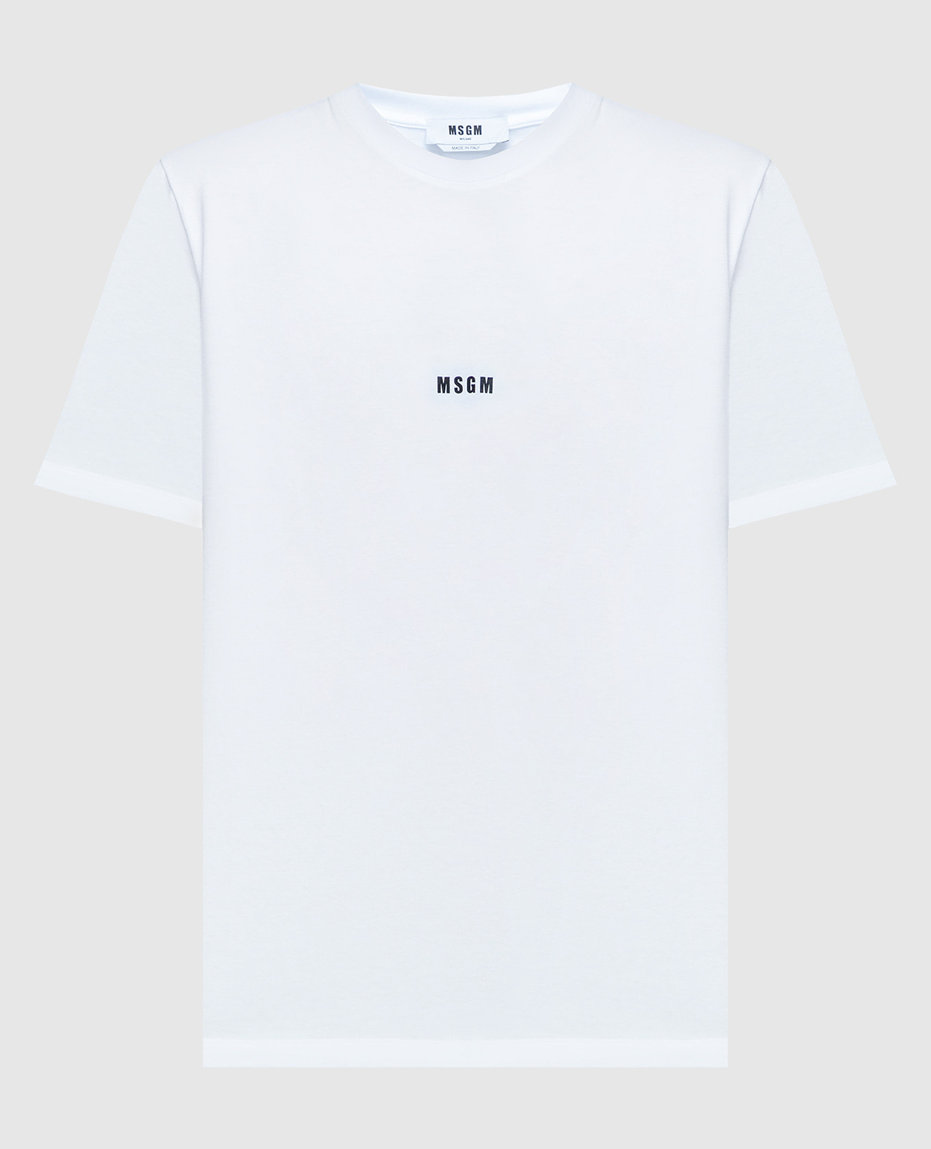 Белая футболка с контрастным принтом логотипа