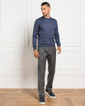 Canali Серые брюки из шерсти PR0125691678