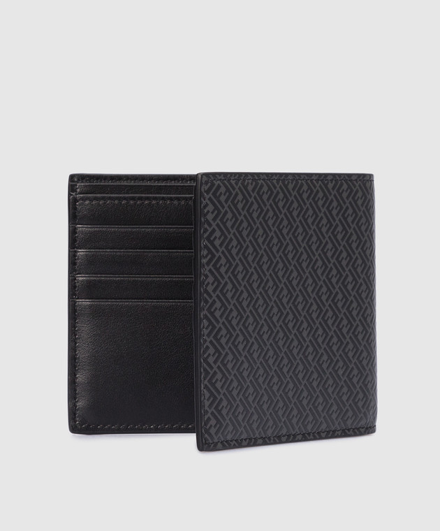 Fendi Чорний шкіряний гаманець у візерунок 7M0169AGLP зображення 2